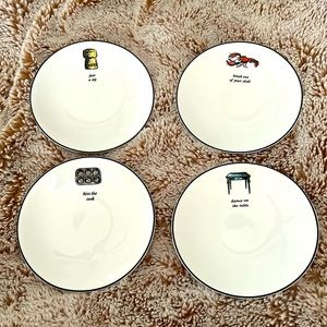 Kate Spade Lenox Cause a Stir 4 plate set 6”